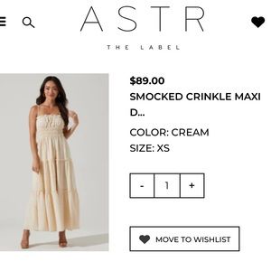 ASTR the label Smoked Crinkle Maxi Dress